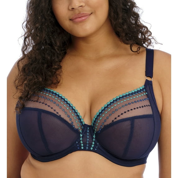 Elomi Matilda Banded Plunge Underwire Bra (8900),36G,Siren Song