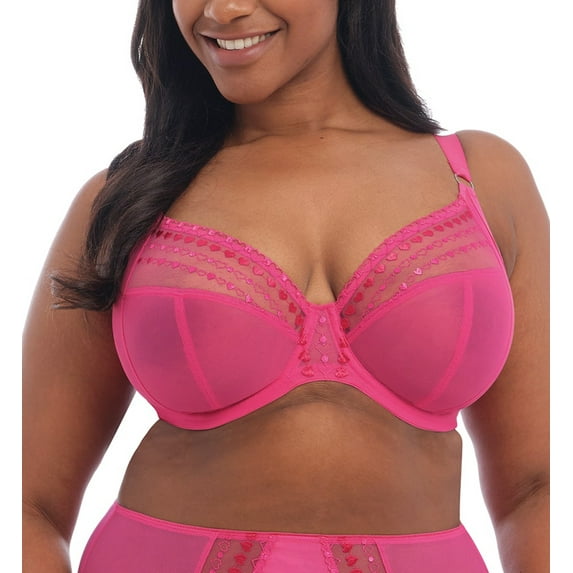 Elomi Matilda Banded Plunge Underwire Bra (8900),36GG,Pink Kiss
