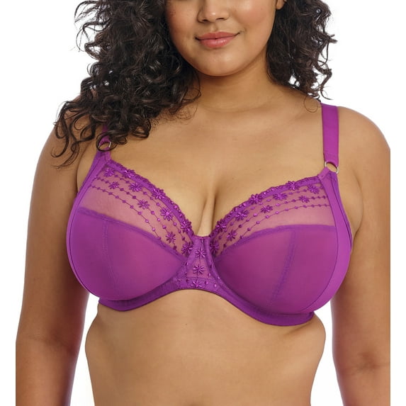 Elomi Matilda Banded Plunge Underwire Bra (8900),36J,Hollyhock