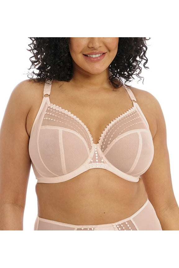 Matilda Banded Plunge Underwire Bra (8900),36J,Pearl Blush