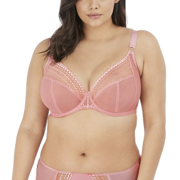 Elomi Matilda Banded Plunge Underwire Bra (8900),38G,Rose