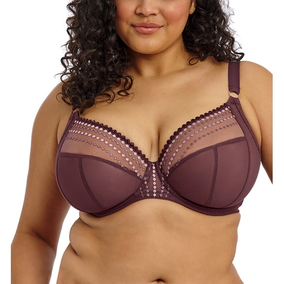 Elomi Matilda Banded Plunge Underwire Bra (8900),40G,Sugarplum