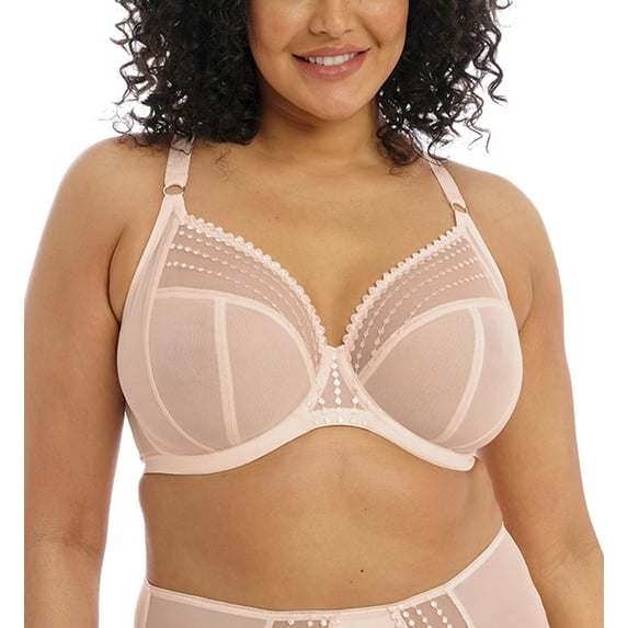 Elomi Matilda Banded Plunge Underwire Bra (8900),44G,Pearl Blush