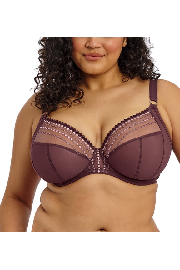 Matilda Banded Plunge Underwire Bra (8900),44G,Sugarplum