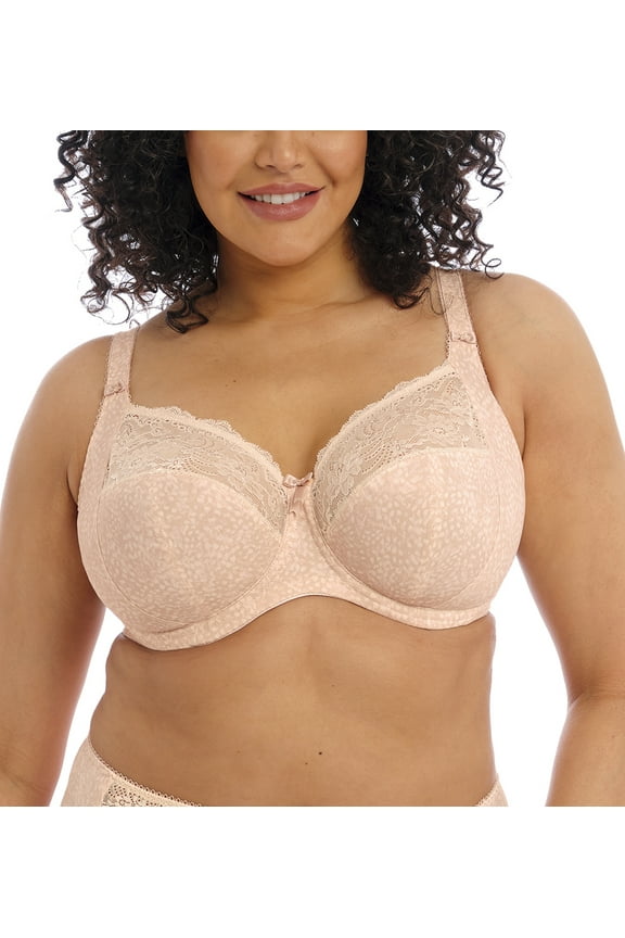 Morgan Stretch Lace Banded Underwire Bra (4110),36GG,Cameo Rose