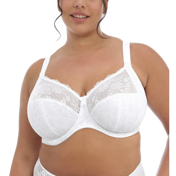 Elomi Morgan Stretch Lace Banded Underwire Bra (4110),36K,White