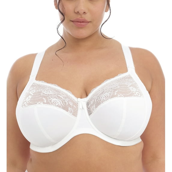 Elomi Morgan Stretch Lace Banded Underwire Bra (4111),36K,White