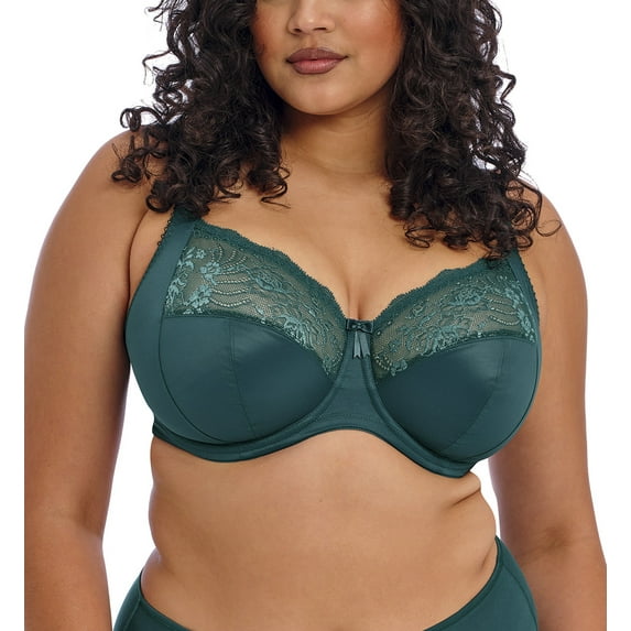 Elomi Morgan Stretch Lace Banded Underwire Bra (4111),40G,Deep Teal