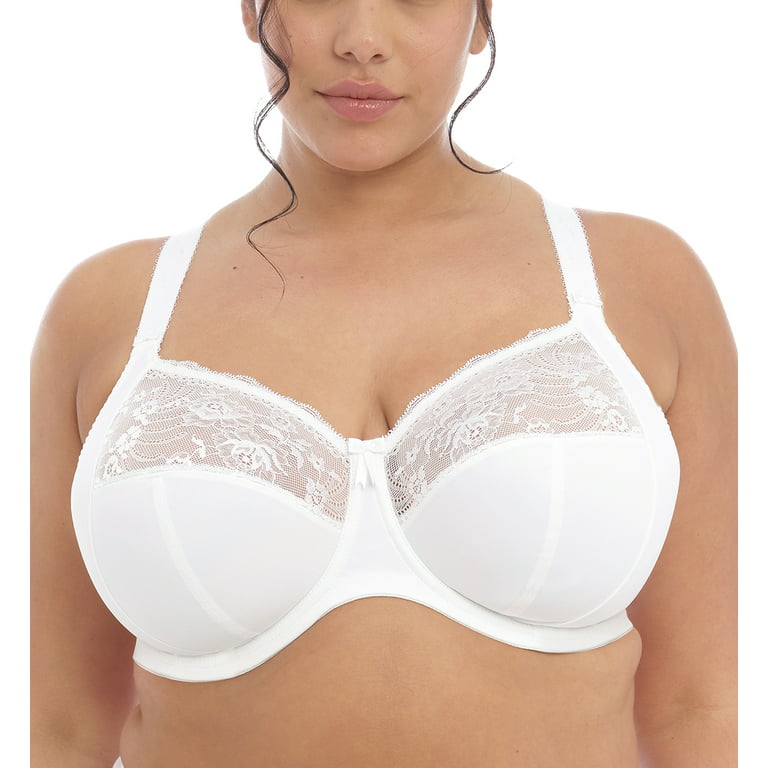Elomi Morgan Stretch Lace Banded Underwire Bra (4111),40G,White