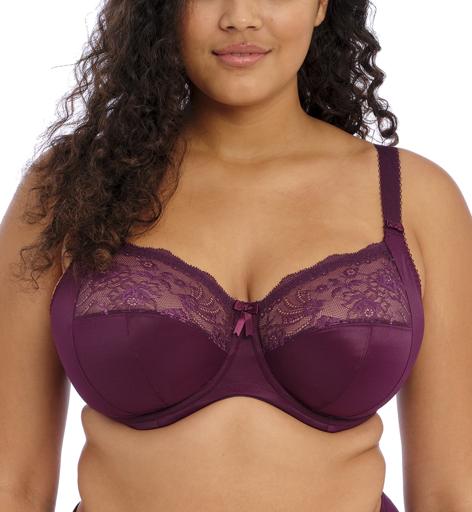 Elomi Women's Plus Size Lyndsey Underwire Banded Bra, Iris, 36E at