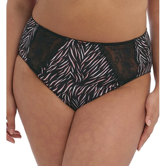 Elomi Morgan Stretch Lace Full Brief Panty (4116),XXXXL,Serengeti