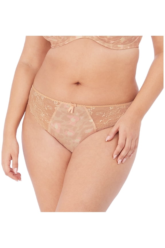 Morgan Stretch Lace Matching Panty Brief (4115),Medium,Toasted Almond