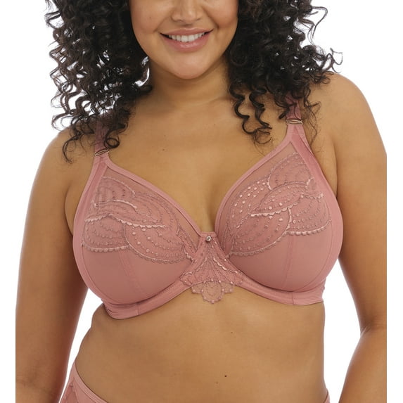 Elomi Priya Plunge Underwire Bra (4550),36F,Rosegold
