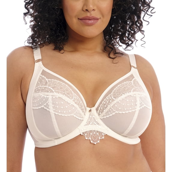 Elomi Priya Plunge Underwire Bra (4550),36GG,Vanilla