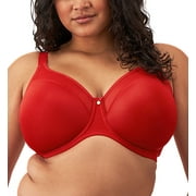 Elomi Smooth Unlined Underwire Molded Bra 4301,32GG,Haute Red