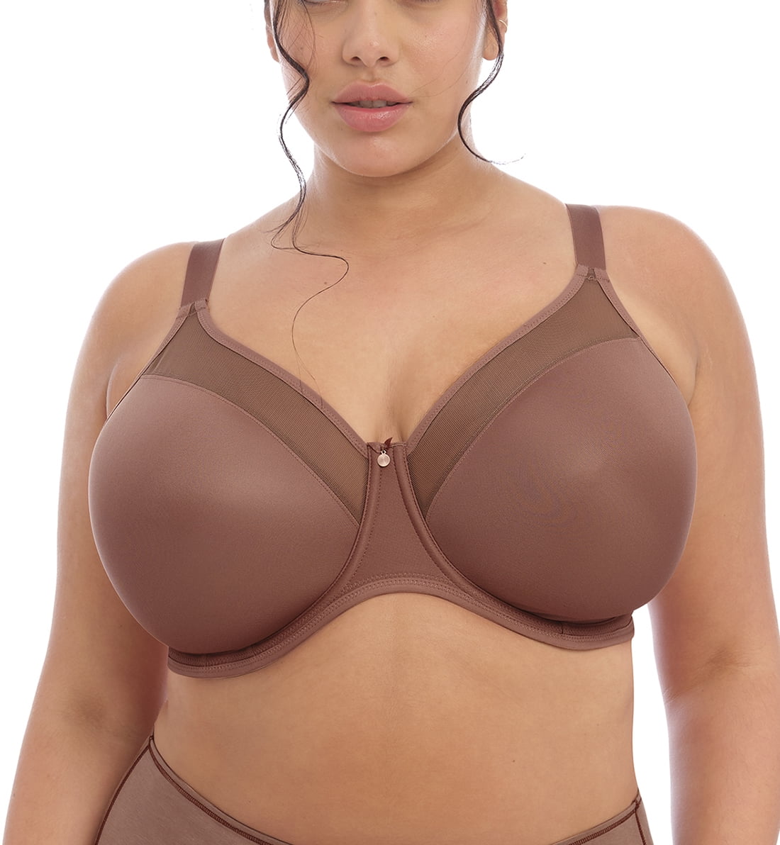Elomi Smooth Unlined Underwire Molded Bra (4301),34HH,Clove