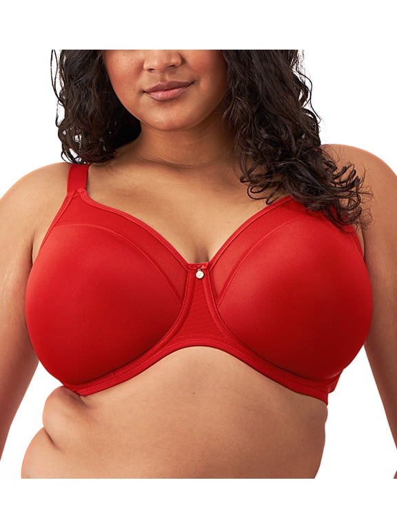 Smooth Unlined Underwire Molded Bra (4301),36HH,Haute Red