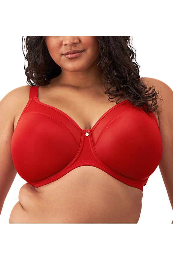Smooth Unlined Underwire Molded Bra (4301),38F,Haute Red