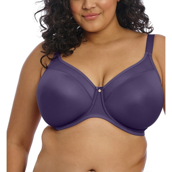 Elomi Smooth Unlined Underwire Molded Bra (4301),38GG,Midnight