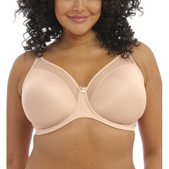 Elomi Smooth Unlined Underwire Molded Bra (4301),42FF,Sahara