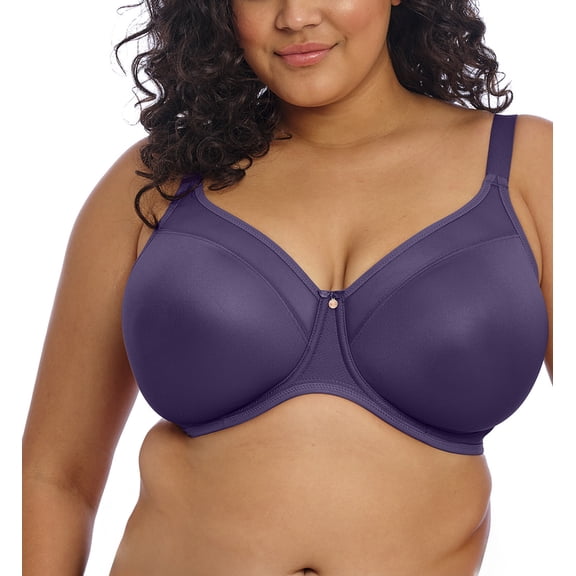 Elomi Smooth Unlined Underwire Molded Bra (4301),44F,Midnight