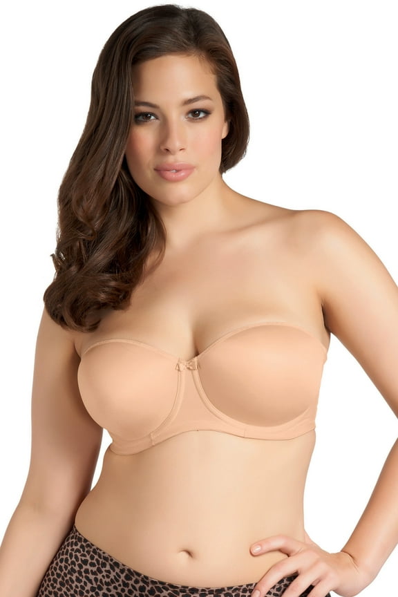 Smoothing Underwire Foam Molded Strapless Bra, Nude, 38E