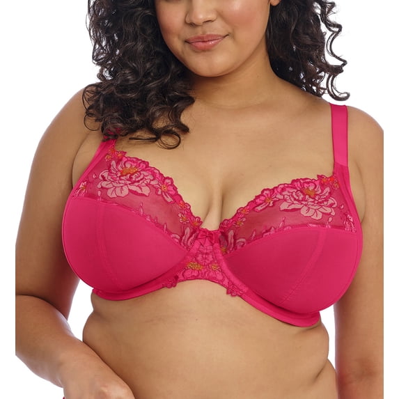 Elomi Teagan Banded Plunge Underwire Bra (302602),40J,Azalea