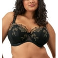 thumbnail image 1 of Elomi Teagan Padded Half Cup Underwire Bra (302615),36GG,Black/Almond, 1 of 5
