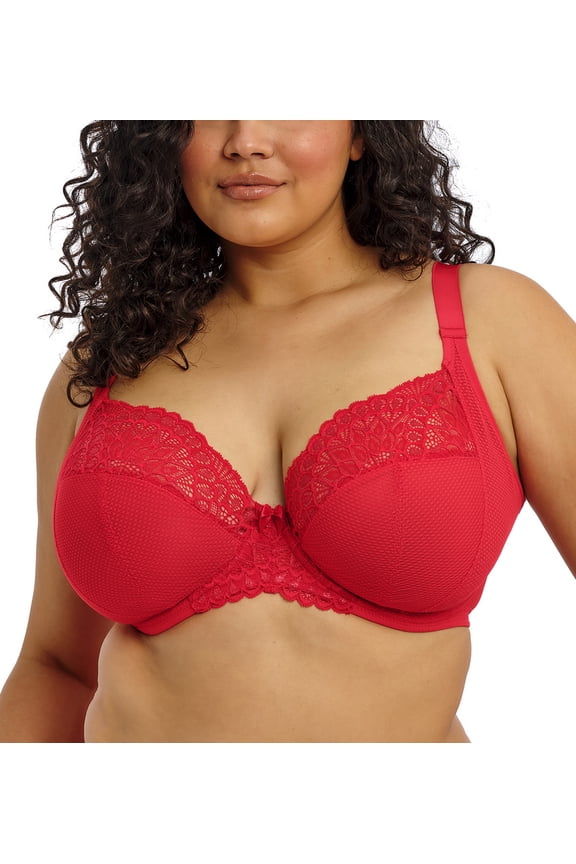Tiernie Plunge Underwire Bra (303334),34GG,Red