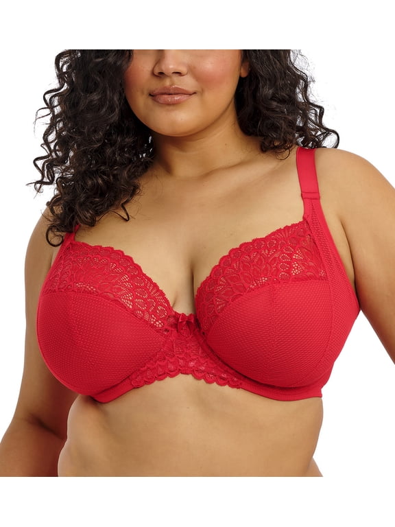 Tiernie Plunge Underwire Bra (303334),40JJ,Red