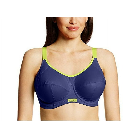 Elomi Women's Plus-Size Energise Underwire Sport Bra, Navy, 36E, Navy, Size 36E