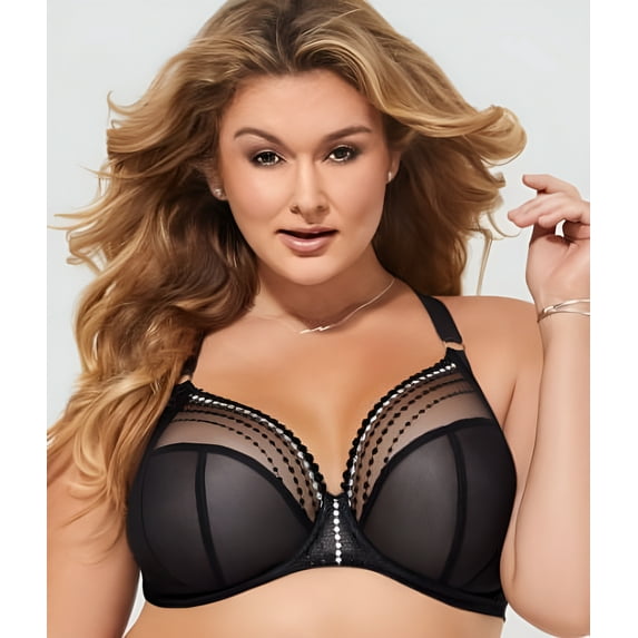 Elomi BLACK Matilda Convertible Plunge Bra, US 38M, UK 38J