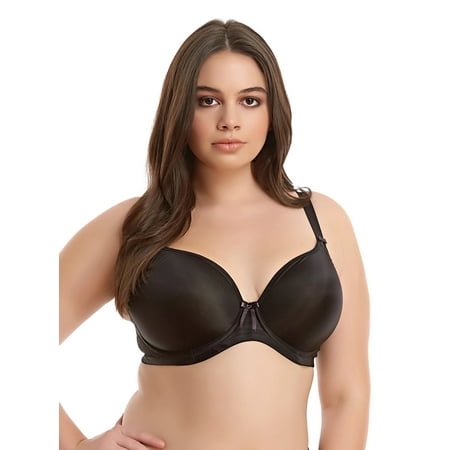 Elomi Womens Bijou Underwire Banded Moulded Bra, 40E, Black