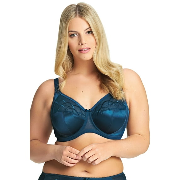 Elomi Womens Cate Underwire Full Cup Banded Bra, 34J, Petrol