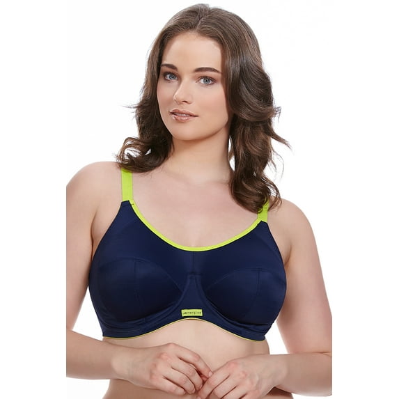 Elomi Womens Energise Underwire Sports Bra with J Hook, 42D, Navy