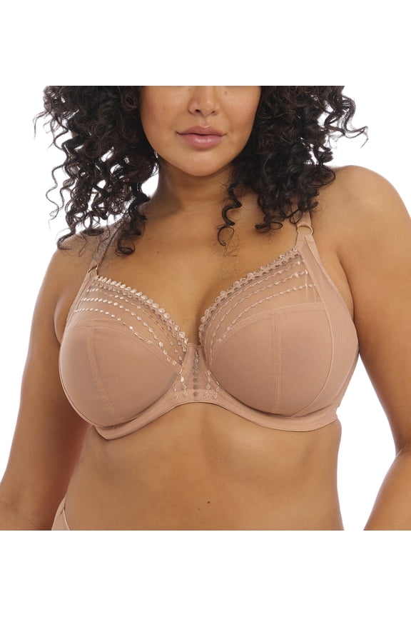 Matilda Banded Plunge Underwire Bra (8900),36GG,Cafe au Lait