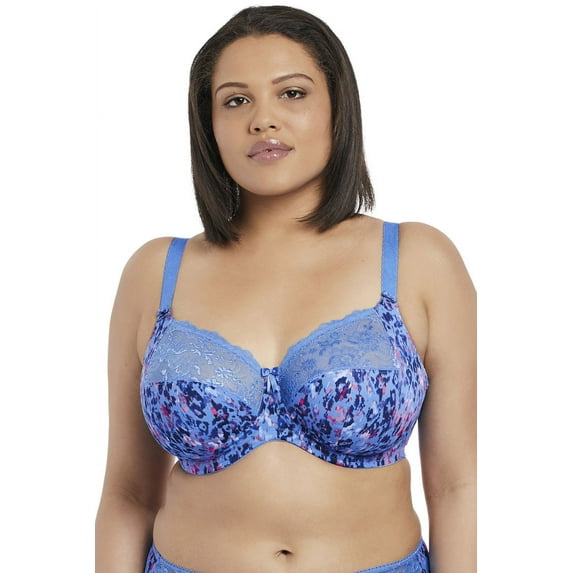 Elomi Womens Morgan Underwire Full Cup Stretch Lace Banded Bra, 32JJ, Cobalt