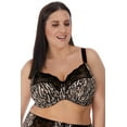 thumbnail image 1 of Elomi Womens Morgan Underwire Full Cup Stretch Lace Banded Bra, 34JJ, Ocelot, 1 of 31
