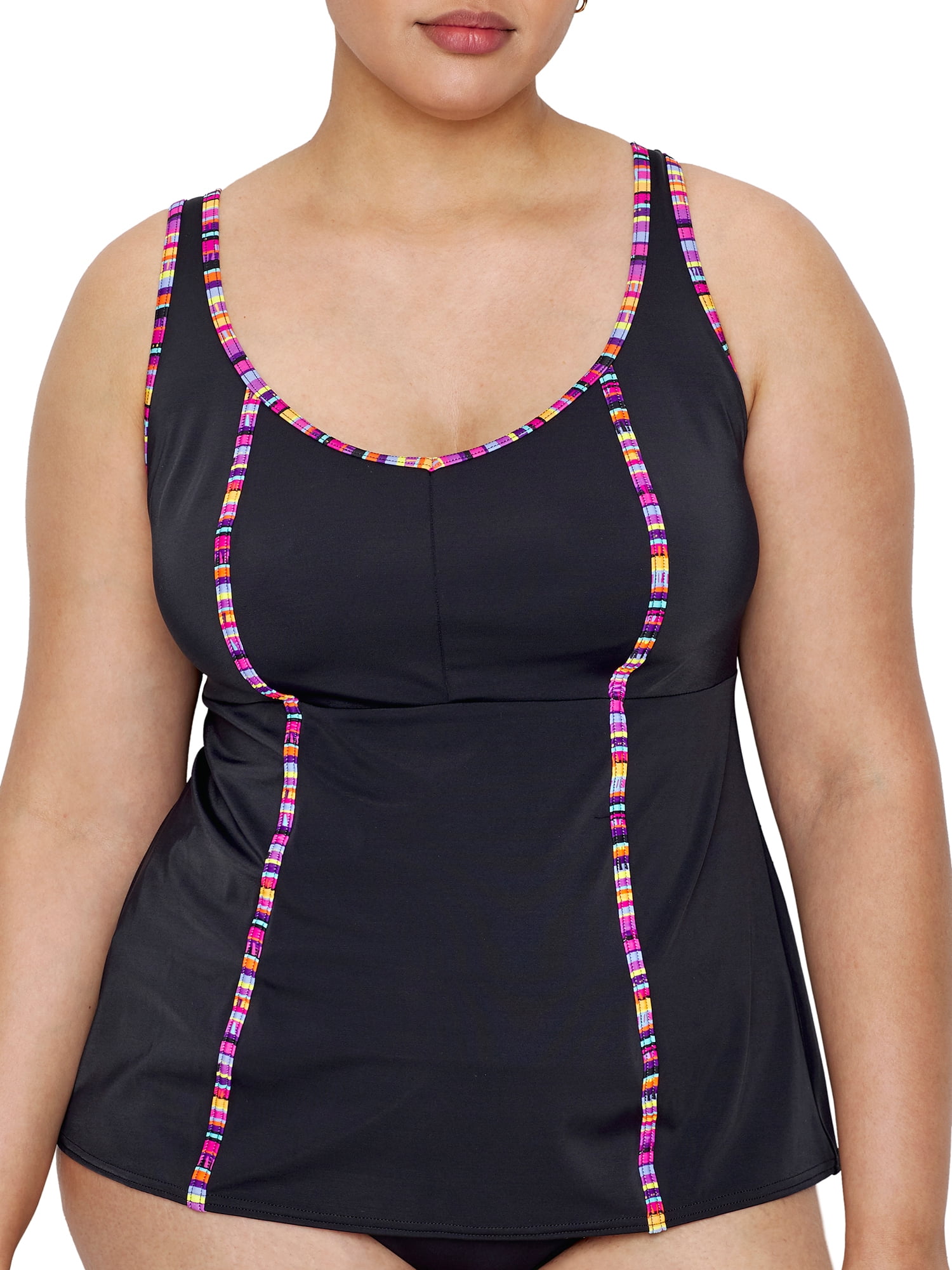 Elomi Womens Plus Size Nomad WireFree Tankini Top StyleES7181