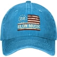 thumbnail image 1 of Elon M-usk 2028 Hats Elon M-usk for Pr-esident Denim Hat Retro Cap, 1 of 7