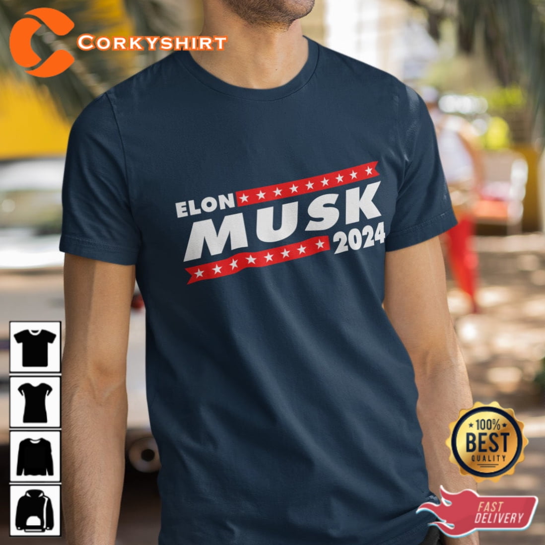 Elon Musk 2024 Ceo Of America Trendy Unisex Tshirt