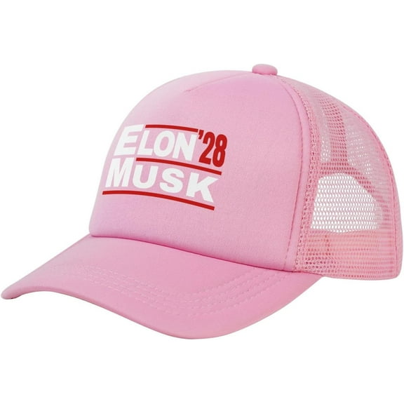 Elon Musk 2028 Hats Elon-Musk for President Mesh Trucker Hat Cap