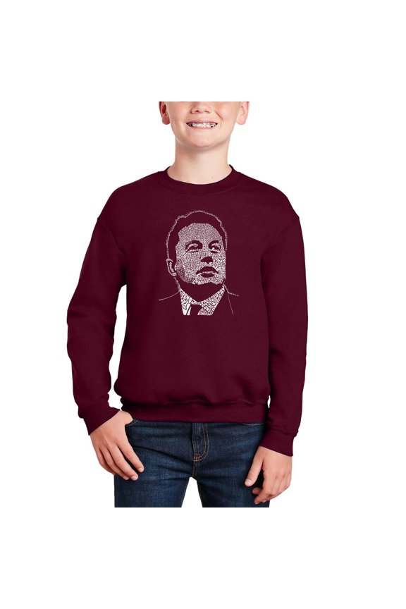 Elon Musk - Boy's Word Art Crewneck Sweatshirt