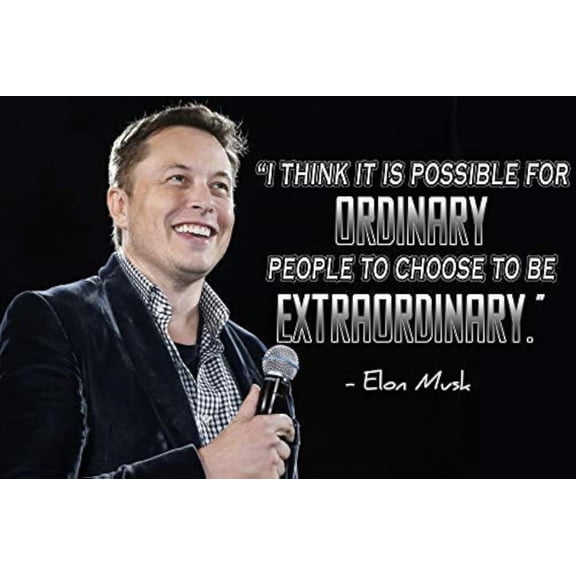 Elon Musk Poster SpaceX Quotes