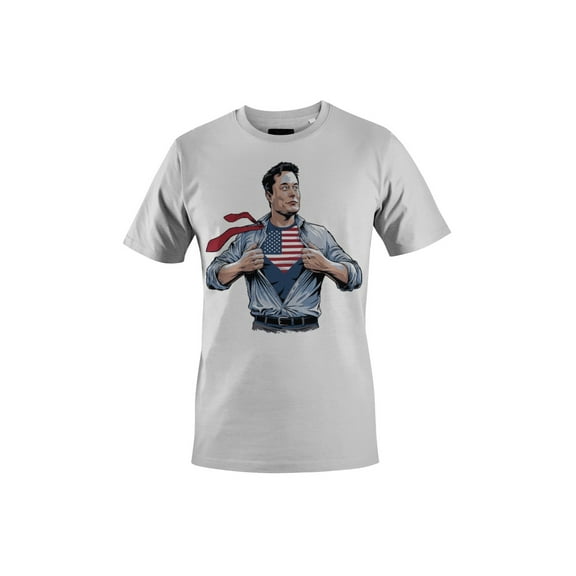 Elon Super Patriot Heroic American Flag Shirt Reveal Men's T-shirt