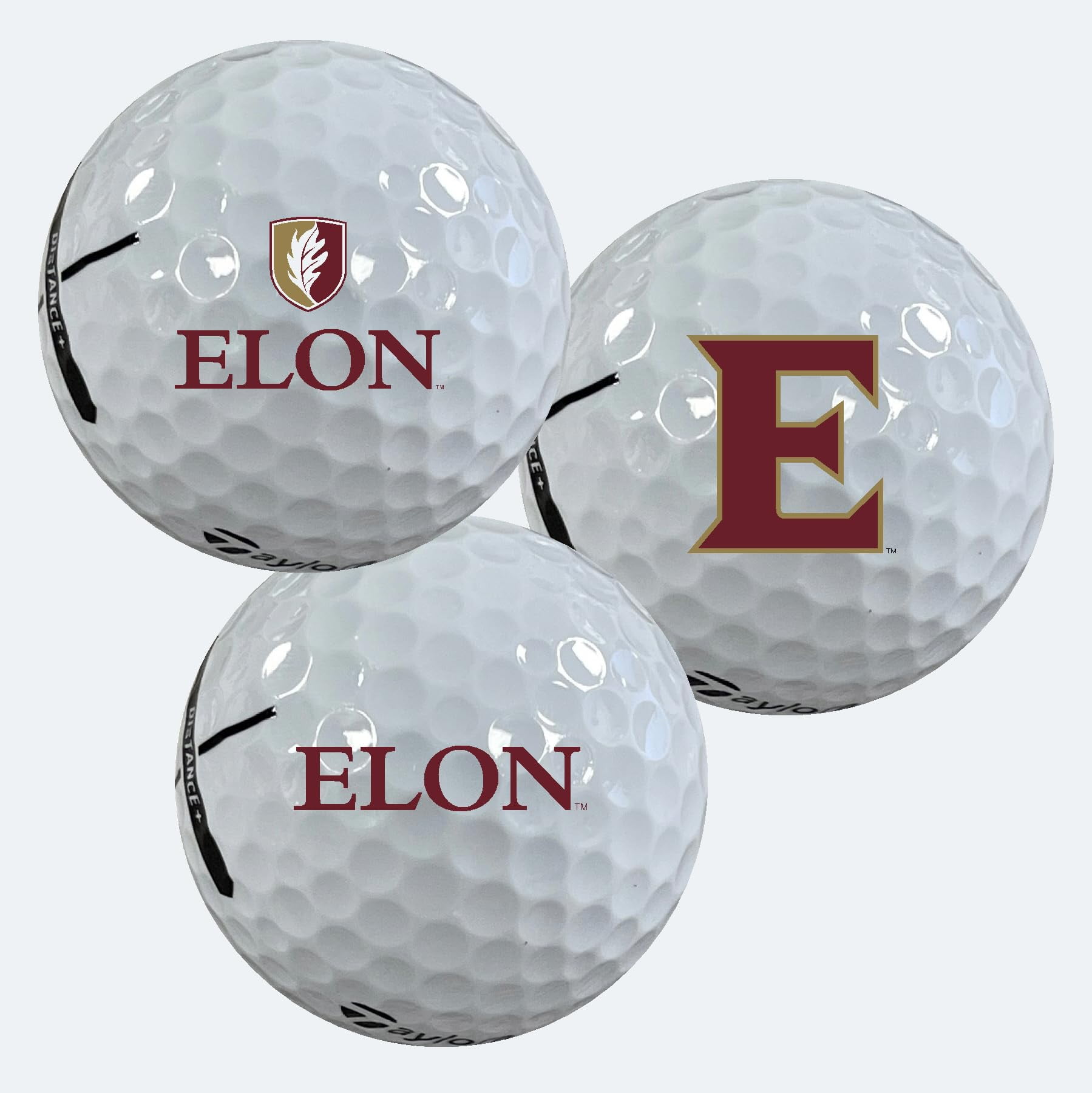 Elon University Phoenix Edition Taylormade Distance+ Golf Balls 12-Pack (Dozen)