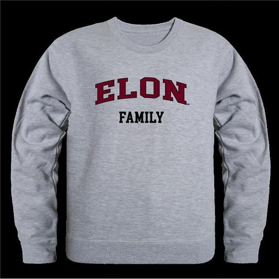 Elon University Phoenix Family Crewneck Sweatshirt, Heather Grey - Small