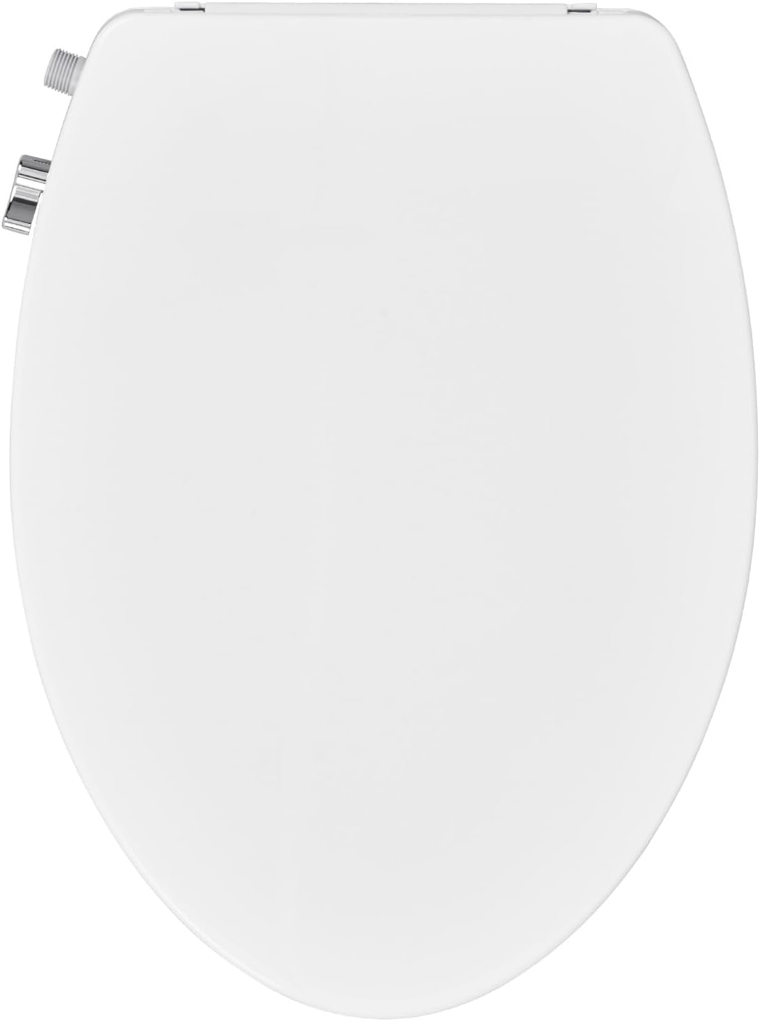 Elongated Bidet Toilet Seat, Non-Electric Dual Nozzle (Front & Rear Wash), Self-Cleaning Wand with Quiet-Close Lid, Easy Installation with All Accessories Included, White