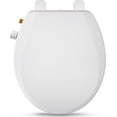 thumbnail image 1 of Round Bidet Toilet Seat with Quiet-Close, Non-Electric Bidet Toilet Seat with Self Cleaning Dual Nozzles, Fit Round Toilet Seat, Adjustable Water Pressure with Brass inlet, 1 of 10
