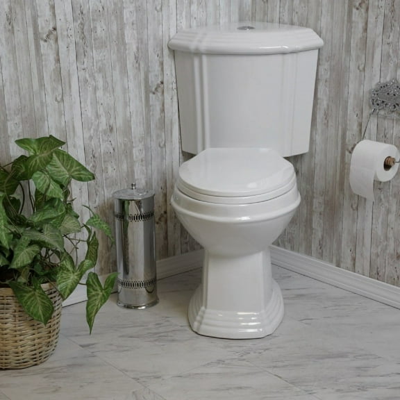 Elongated Corner Toilet Dual Flush White Toilet w/Slow Close Seat Renovators Supply